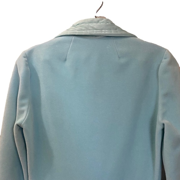 VANITY FAIR 60s Quilted Collar Empire Gown Robe Blue S/M - Picture 8 of 13